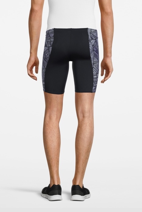 MEN'S ARENA OVERVIEW SWIM JAMMER BLACK-WHITE MULTI 2