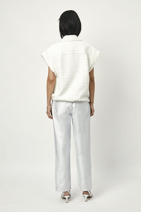 DENVER BOUCLÉ WAISTCOAT BUTTER CREAM 2