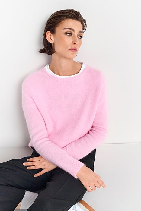 COZY CREW NECK RECYCLED FROZEN ROSE 1