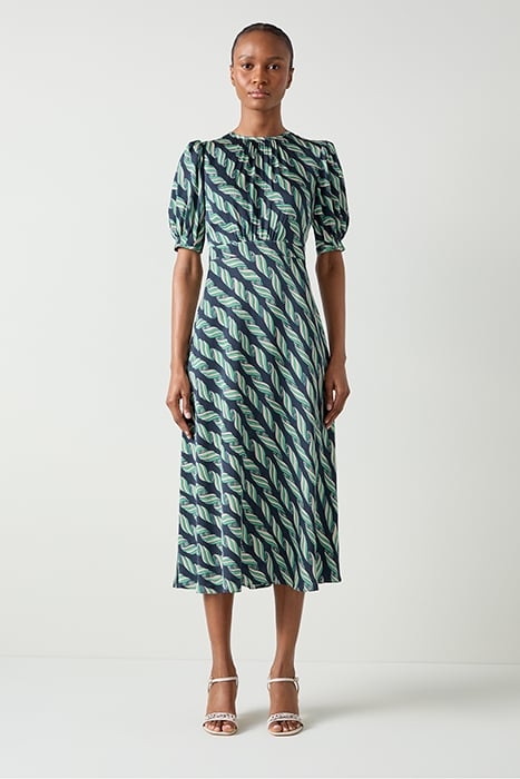 JEM RIBBON MIDI DRESS NAVY MULTICOLOR 1