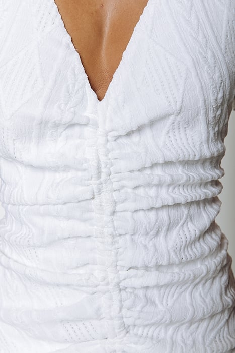 ZORAH BRODERIE MINI DRESS SS OFF WHITE 5