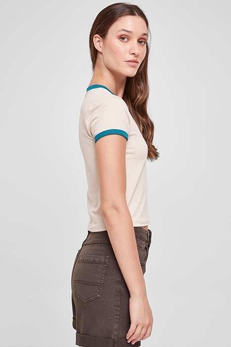 LADIES STRETCH JERSEY CROPPED TEE SOFTSEAGRASS/WATERGREEN 7