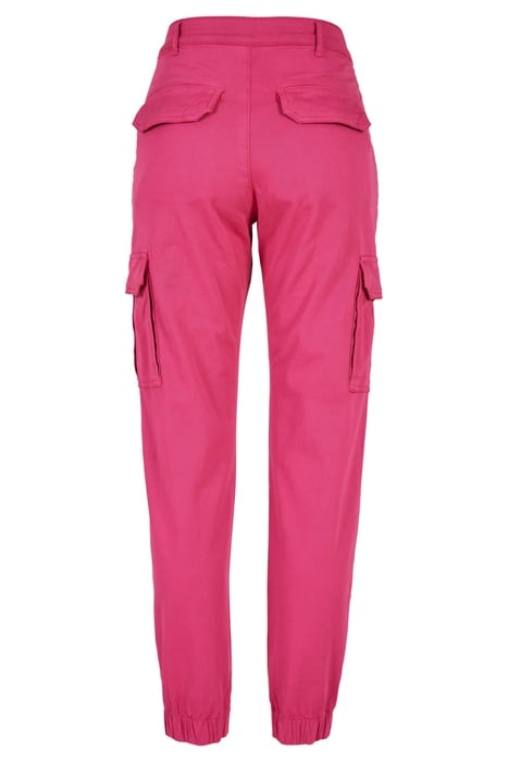 LADIES COTTON TWILL UTILITY PANTS HIBISKUS PINK 2