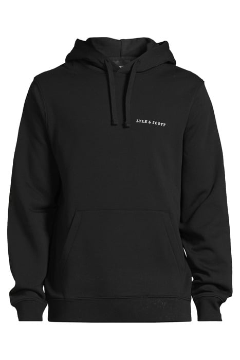 EMBROIDERED HOODIE JET BLACK/ WHITE 3