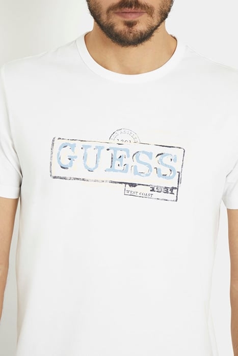 GUESS ECO SS CN GUESS BOX LOGO PURE WHITE 5