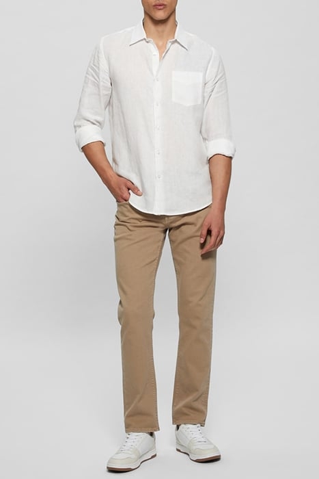 GUESS ECO LS ISLAND LINEN SHIR PURE WHITE 3