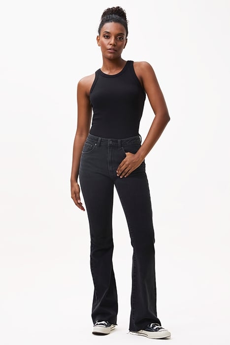 FLARE FIT JEANS WASHED BLACK 2