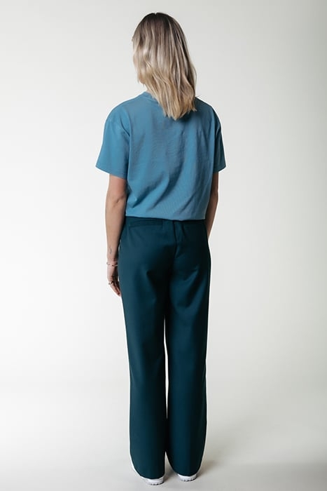 RUS UNI PINTUCK STRAIGHT PANTS PINE GREEN 2