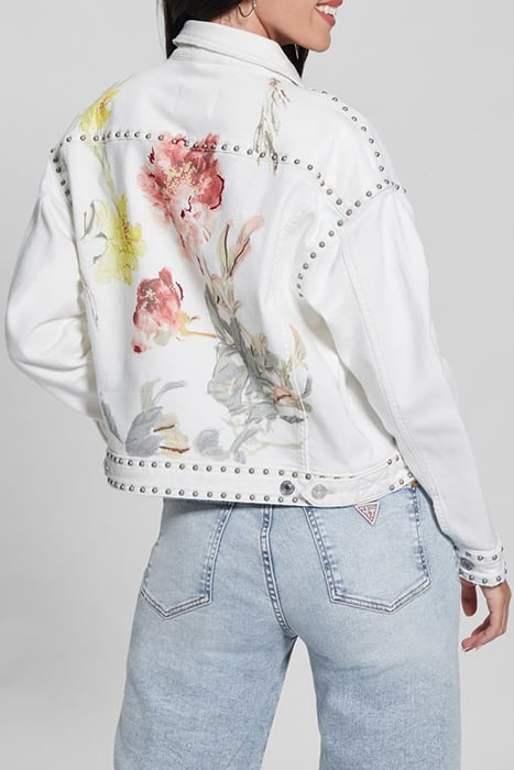GUESS ECO CLARA JACKET KIKOI FLOWER WHITE 2