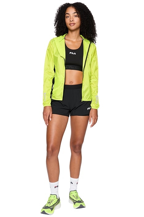 RONCADELLE PACKABLE RUNNING JACKET ACID LIME-BLACK 3