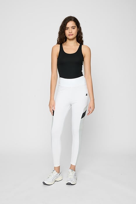 LADIES STARTER HIGHWAIST SPORTS LEGGINGS WHITE/BLACK 3