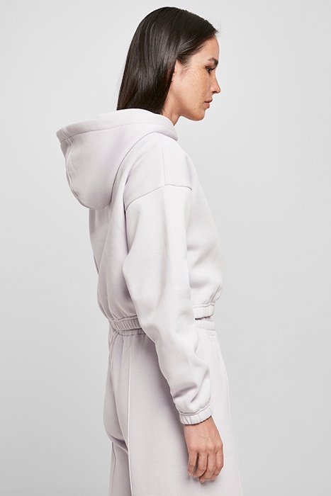 LADIES SHORT OVERSIZED SWEAT HOODY SOFTLILAC 6