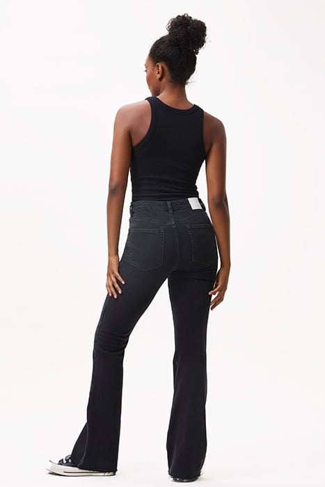 FLARE FIT JEANS WASHED BLACK 3