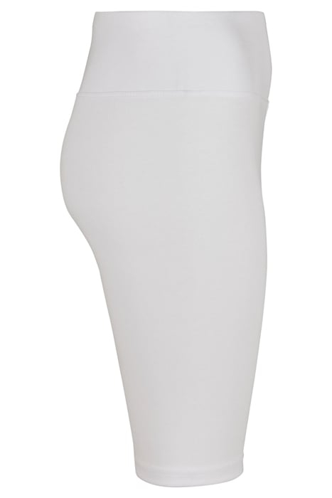 LADIES HIGH WAIST CYCLE SHORTS WHITE 4