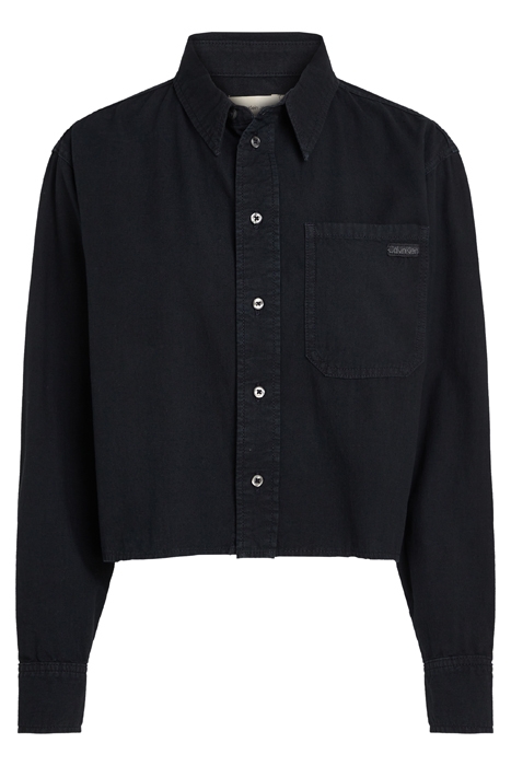 CROPPED DAD DENIM SHIRT DENIM BLACK 4