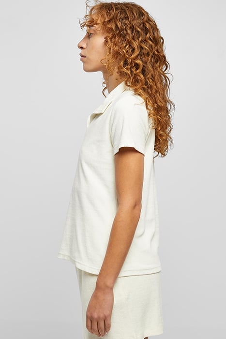 LADIES TOWEL POLO TEE PALEWHITE 6