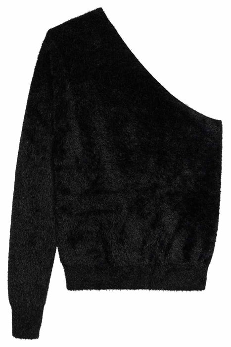 ASYMMETRIC FUZZY KNIT BLACK 4