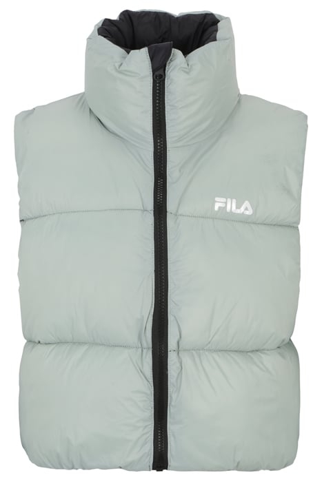 LOCKSTEDT REVERSIBLE CROPPED PUFFER VEST BLACK 2