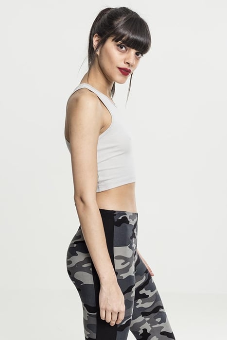 LADIES RIB CROPPED TOP GREY 7