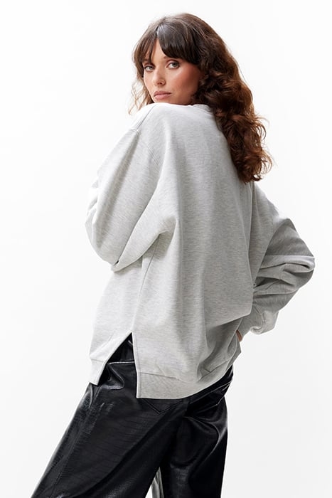 RELAXED SWEATER GREY MELANGE 2