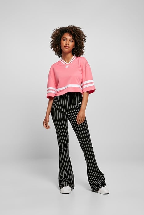 LADIES STARTER CROPPED MESH JERSEY PINKGRAPEFRUIT/WHITE 3