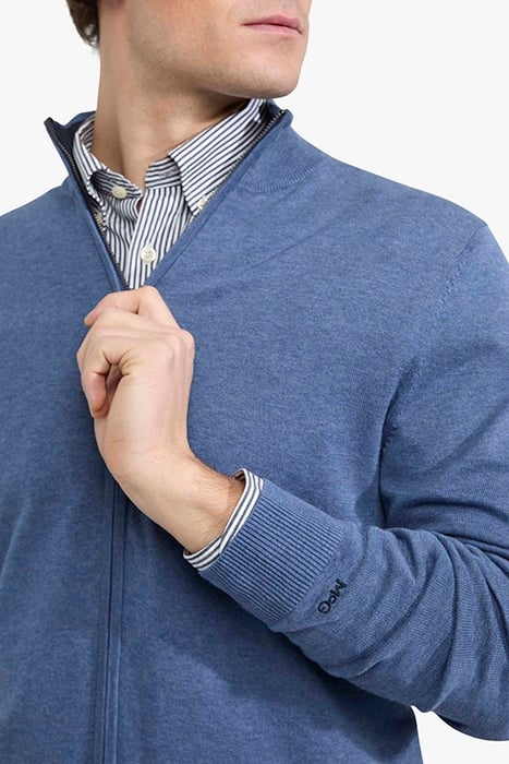 ZIP THRU CARDIGAN VINTAGE BLUE 6