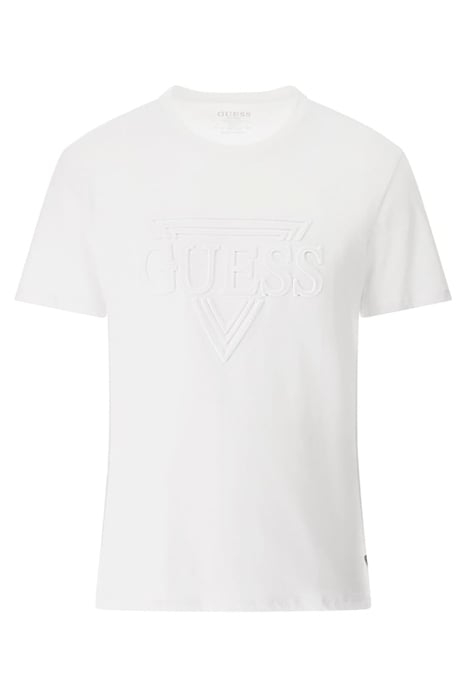 GUESS ECO SS BSC EMBOSSED GUES PURE WHITE 4