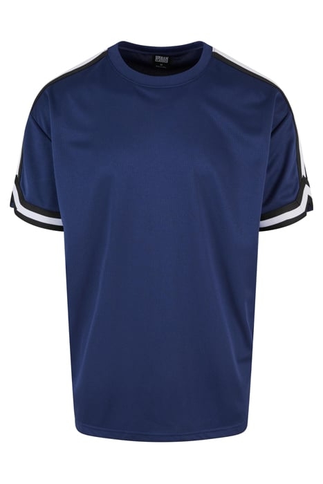 OVERSIZED STRIPES MESH TEE DARKBLUE 4