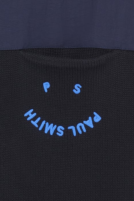 MENS CARDIGAN ZIP THRU HAPPY VERY DARK NAVY 8