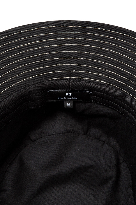 MEN HAT BUCKET HAPPY BLACK 4