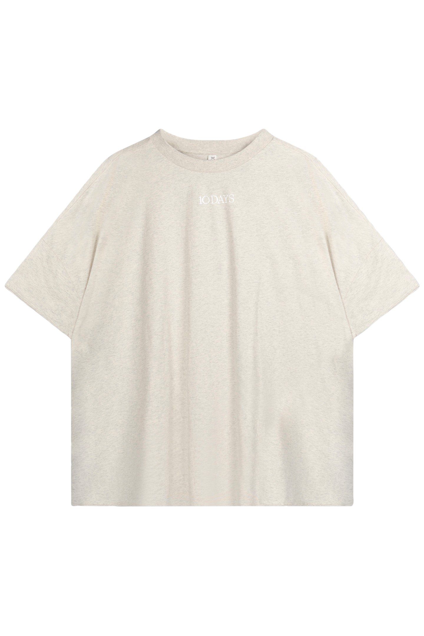 OVERSIZED TEE DRESS SOFT WHITE MELEE 4
