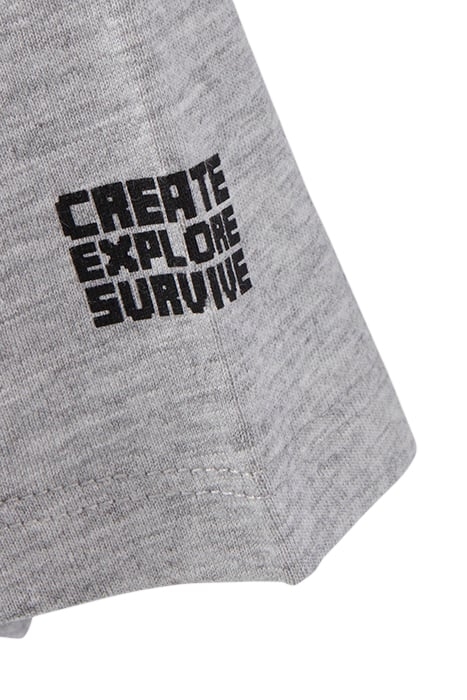 BOYS’ GREY T-SHIRT WITH MINECRAFT ICONS 5