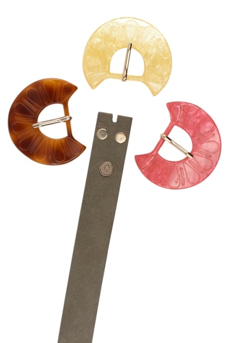 AMAL - DETACHABLE FUCHSIA RESIN BELT BUCKLE 2