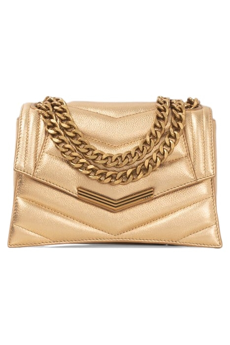 GOLD METALLIC LEATHER THE 1 GLITTER BAG SIZE S 3