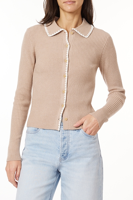 SWEATER CARDIGAN OATMEAL HEATHER 1