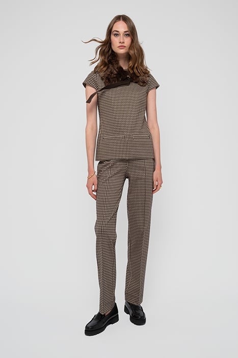 TOP PIED DE POULE COUTURE WENGÉ 2