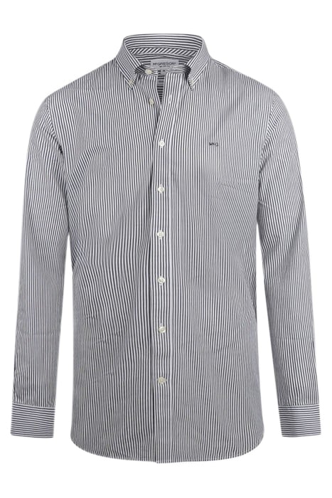 STRIPED POPLIN SHIRT NAVY 4