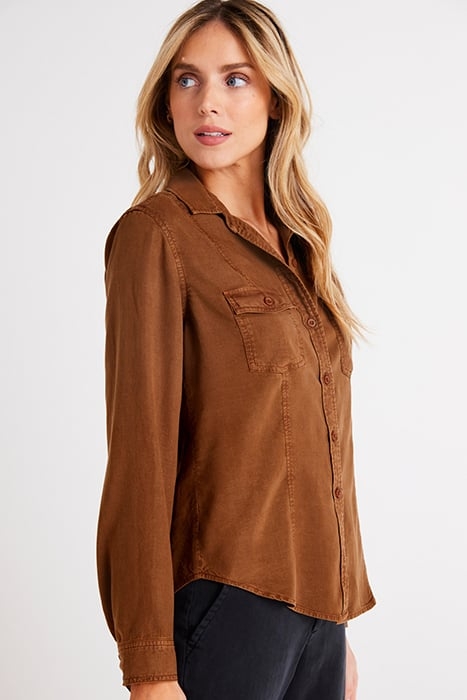 LONG SLEEVE SEAMED SHIRT ITALIAN HERB 3