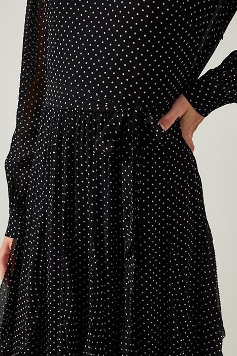 LUCIE POLKA MAXI DRESS BLACK/CREAM 5
