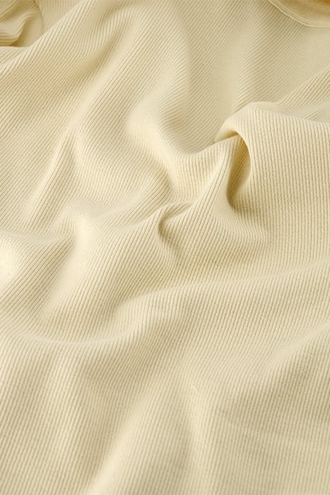 RIB BUTTON SHIRT VANILA 4