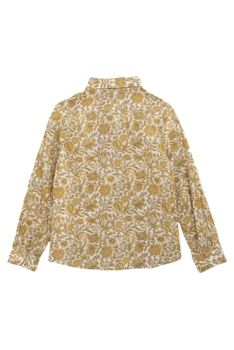 BOY'S YELLOW SHIRT WITH BAROQUE FLOWER PRINT 2