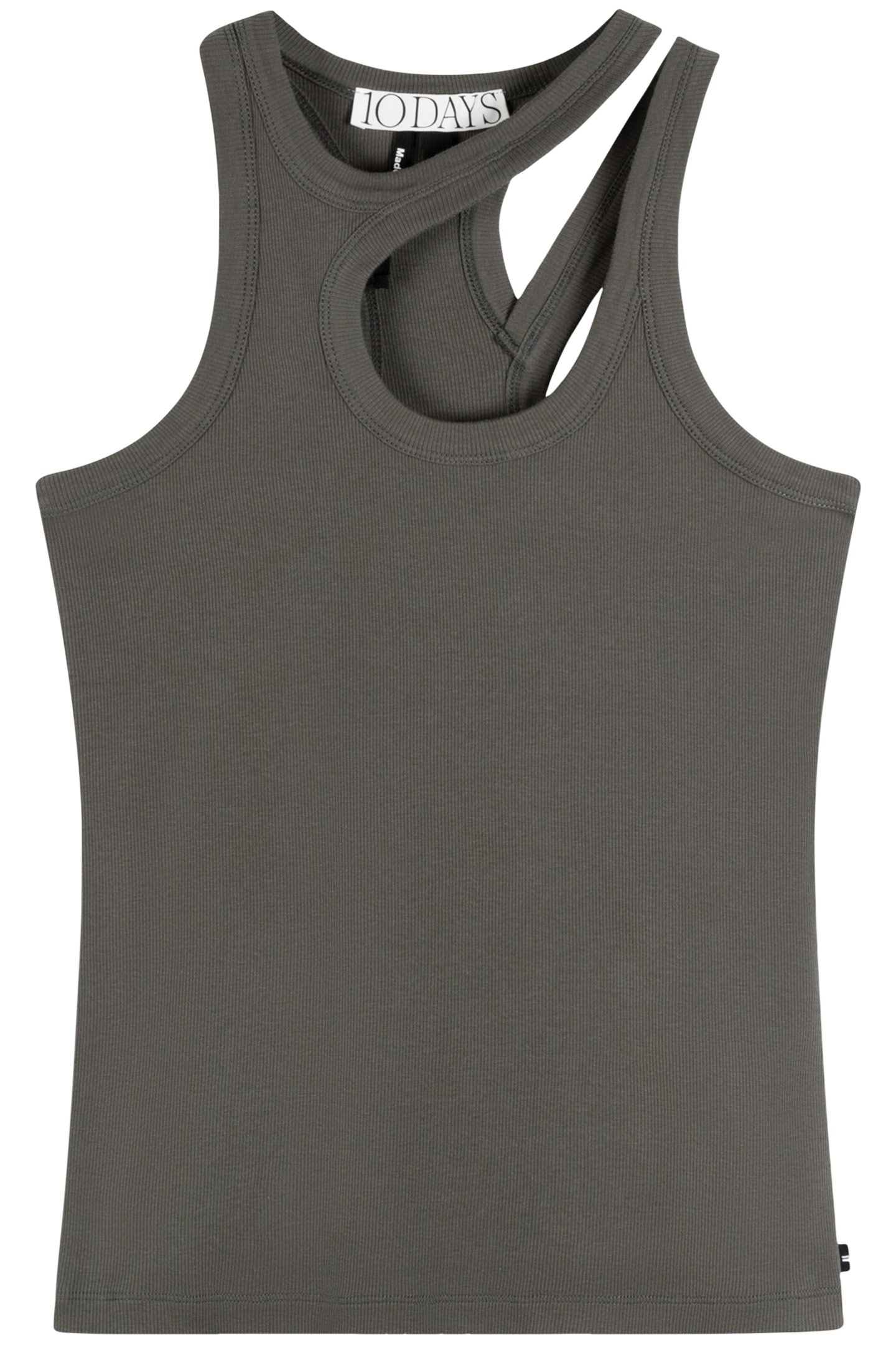 CUT OUT TANK TOP RIB OIL GREY 3