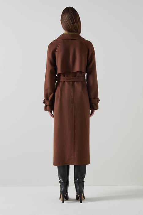 LAWRENCE MIDI TRENCH COAT CHOCOLATE 3