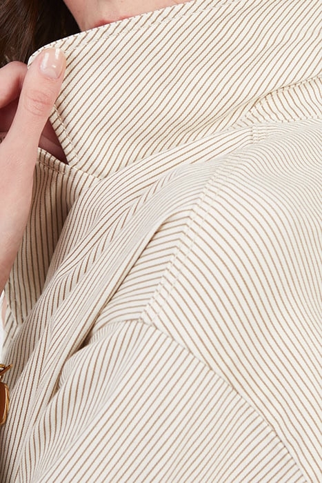 BEIGE FINE-STRIPED SAFARI JACKET 6