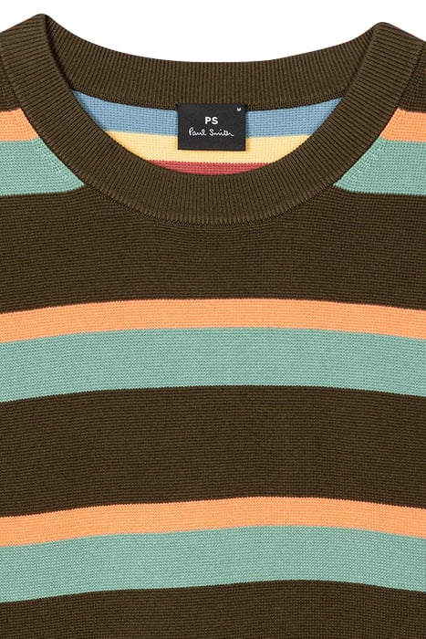 MENS SWEATER CREW NECK OLIVE GREEN 8