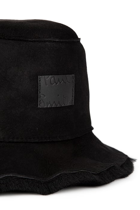 MEN HAT SHEARLING BUCKET BLACK 3