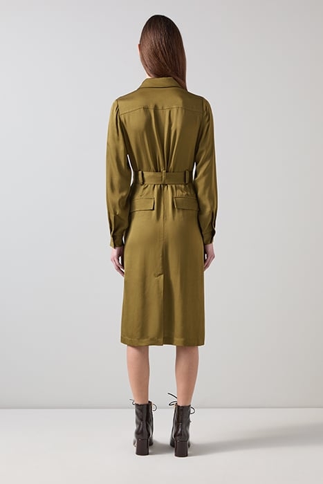 NEWTON UTILITY SHIRT DRESS OLIVE 2
