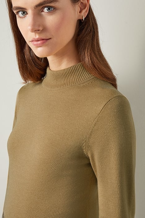 SADIE METALLIC KNITTED SWEATER GOLD 6