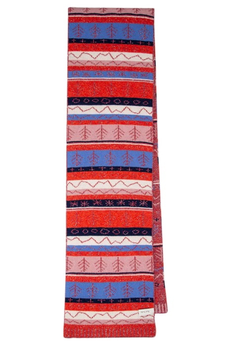 WOMEN SCARF DDLE FAIRISLE PINK 1