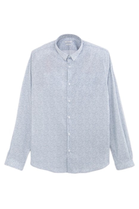 WHITE MINI-FLOWER LIBERTY FABRIC SLIM SHIRT 3